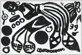 Untitled by A. R. Penck, acrylic on canvas; framed, offered Dec 2019