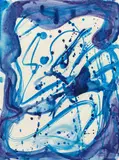 Sam Francis, Female Nude, 1961, watercolour on paper; framed