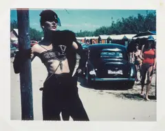 Y.S.L. Fashion in Ramutuelle Camping by Helmut Newton, 1979, polaroid; framed, offered Dec 2019