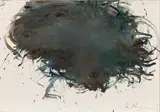 Arnulf Rainer, Untitled (finger painting), mixed media on cardboard on panel; framed