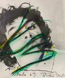Arnulf Rainer, Grüne Schlingen Schlangen, 1969/71, oil and oil chalk on photograph; framed