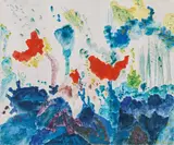 Max Weiler, Untitled, 1991, egg tempera and graphite on canvas; framed