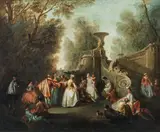 Nicolas Lancret, Fête champêtre, oil on canvas