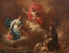 Josef Schöpf, The intercession of Saint Anthony to Christ in heaven (study for St. Johann/Tyrol), c. 1803, oil on canvas
