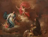 Josef Schöpf, The intercession of Saint Anthony to Christ in heaven (study for St. Johann/Tyrol), c. 1803, oil on canvas