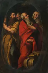 Daniele Crespi, Noah and prophets, oil on canvas