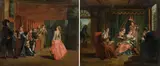Jan Josef Horemans, Music and dance lessons (pendants), oil on canvas