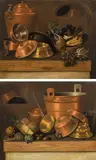 E. R. Lautter, Kitchen still life (counterparts), oil on canvas