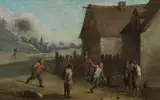 David Teniers the Younger, Farmers playing skittles, oil on panel