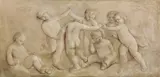 Jacob de Wit, Group of playing and dancing putti, oil on canvas