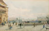 Franz Alt, Vienna, view from the Heldenplatz to the museums