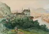 Franz Barbarini, Hallein near Salzburg, watercolour on paper