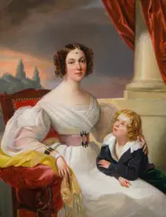 Johann Ender, Mother and son, oil on panel