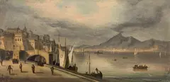View of the port of Naples by August von Siegen, oil on panel, offered Oct 2019