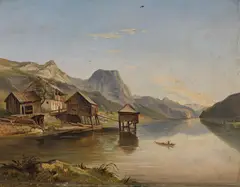 Conrad Kreuzer, Grundlsee, c. 1855, oil on sheet metal