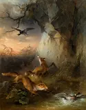 Friedrich Gauermann, Foxes chasing wild ducks