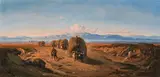 Franz Richard Unterberger, Hay harvest near the Alban Hills