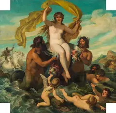 August Eisenmenger, The birth of Venus, oil on canvas; unframed