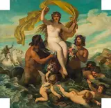 August Eisenmenger, The birth of Venus, oil on canvas; unframed