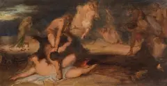 Hans Makart, The battle of Laphits and Centaurs, oil on canvas