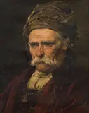 Václav Brožík, Man with turban (councillor), oil on canvas