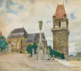 Carl Müller, Perchtoldsdorf, 1917, watercolour on paper