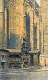 Ernst Graner, View of the Capistranus pulpit, St. Stephen's Cathedral in Vienna
