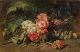 Anna Peters, Still life with peonies, oil on canvas