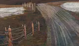 Karl Mediz, The path, 1897, oil on canvas