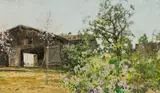 Adolf Gustav Ditscheiner, Zur Zeit der Fliederblüte" (during the lilac blossom season), c. 1904, oil on canvas