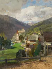 Tina Blau, View of Taufers in South Tyrol, 1900, oil on canvas