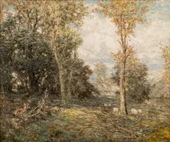 Rudolf Zelenka, Forest landscape, oil on canvas