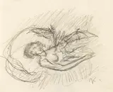 Bad dream (study) by Alfred Kubin, pencil on paper, offered Jun 2019