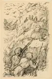 Illustration for Schnack: Phantastische Geographie by Alfred Kubin, 1949, India ink on paper, sold Jun 2019