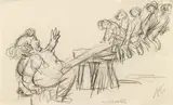 Die Schaukel by Alfred Kubin, pencil on paper, sold Jun 2019