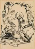 Illustration for Huch: Neue Träume by Alfred Kubin, 1921, India ink on paper, sold Jun 2019