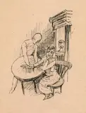 Hypnosis by Alfred Kubin, c. 1921, India ink on paper, sold Jun 2019