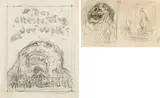 Mixed lot: two sketches for "Das älteste Ding der Welt by Alfred Kubin, 1923, pencil on paper, offered Jun 2019