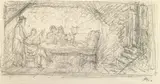 Trauter Kreis, sketch by Alfred Kubin, pencil on paper, sold Jun 2019