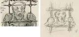 Alfred Kubin, Mixed lot: two works - Prosit Neujahr, from: Immer und Immer (by Max Roden), 1940, pencil sketch as well as lithograph and pen on paper
