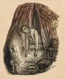 Alfred Kubin, The ghost, c. 1936, India ink, water coloured on paper