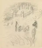 Study for Römisches Lager by Alfred Kubin, pencil on paper, offered Jun 2019