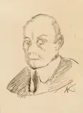 Portrait study by Alfred Kubin, 1909, India ink, wash on paper, sold Jun 2019