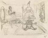 Study for: Rauhnacht by Alfred Kubin, pencil on paper, sold Jun 2019