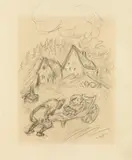 The cripple by Alfred Kubin, pencil on paper, sold Jun 2019