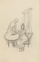 Hypnosis by Alfred Kubin, c. 1921, pencil on paper, sold Jun 2019