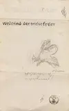 Wedekind: Der greise Freier (folded letter) recto, figure studies verso by Alfred Kubin, pencil, India ink on paper, offered Jun 2019