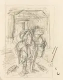 Die mageren Jahre oder Armut (study for Zigeunerbaron) by Alfred Kubin, pencil on paper, sold Jun 2019