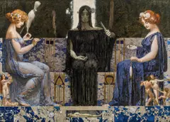 Alexander Rothaug, The three Parcae, c. 1910, tempera on canvas