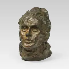 Self portrait by Egon Schiele, 1980, bronze, offered Jun 2019